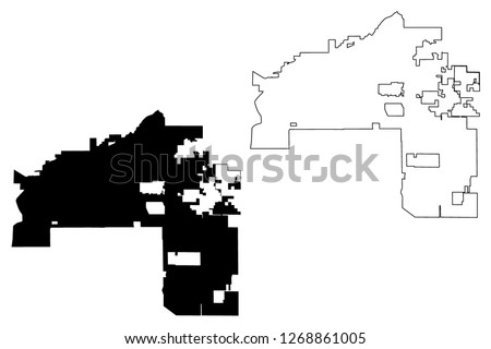 Mesa City (United States cities, United States of America, usa city) map vector illustration, scribble sketch City of Mesa map