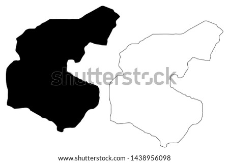 Guera Region (Regions of Chad, Republic of Chad) map vector illustration, scribble sketch Guera map