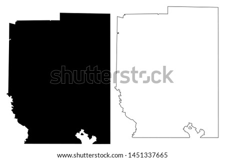 Kaufman County, Texas (Counties in Texas, United States of America,USA, U.S., US) map vector illustration, scribble sketch Kaufman map