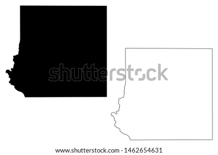 Kinney County, Texas (Counties in Texas, United States of America,USA, U.S., US) map vector illustration, scribble sketch Kinney map