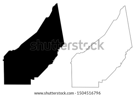 DeKalb County, Alabama (Counties in Alabama, United States of America,USA, U.S., US) map vector illustration, scribble sketch DeKalb map