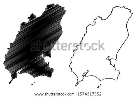 Wexford County Council (Republic of Ireland, Counties of Ireland) map vector illustration, scribble sketch Wexford map