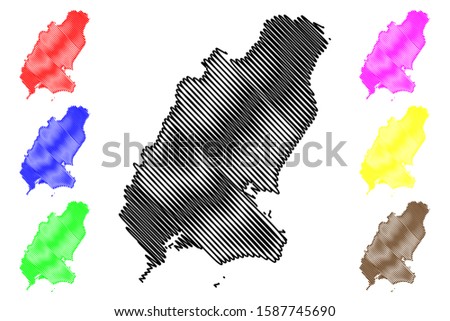 Wexford County Council (Republic of Ireland, Counties of Ireland) map vector illustration, scribble sketch Wexford map
