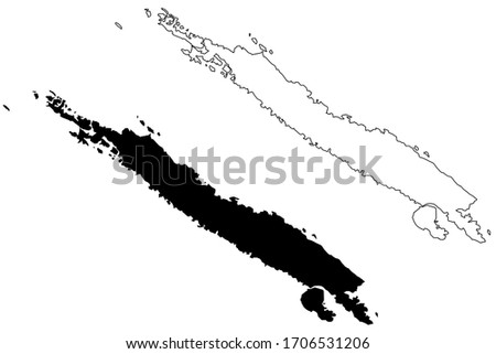 Isabel Province (Provinces of Solomon Islands, Solomon Islands, island) map vector illustration, scribble sketch Ysabel (Santa Isabel Island, San Jorge, Barora) map
