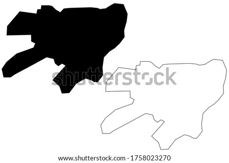 Rahim Yar Khan City (Islamic Republic of Pakistan, Punjab Province) map vector illustration, scribble sketch City of Rahim Yar Khan map