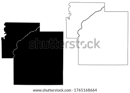 Carroll County, Indiana (U.S. county, United States of America, USA, U.S., US) map vector illustration, scribble sketch Carroll map