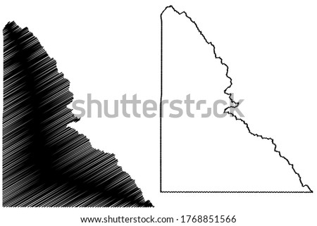 Shoshone County, Idaho (U.S. county, United States of America, USA, U.S., US) map vector illustration, scribble sketch Shoshone map