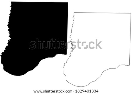 Callaway County, Missouri (U.S. county, United States of America, USA, U.S., US) map vector illustration, scribble sketch Callaway map