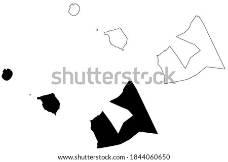 Aiga-i-le-Tai District, Upolu, Manono, Apolima island (Independent State of Samoa, Western Samoa) map vector illustration, scribble sketch Aiga-i-le-Tai map