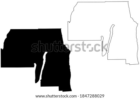 Yates County, New York State (U.S. county, United States of America, USA, U.S., US) map vector illustration, scribble sketch Yates map