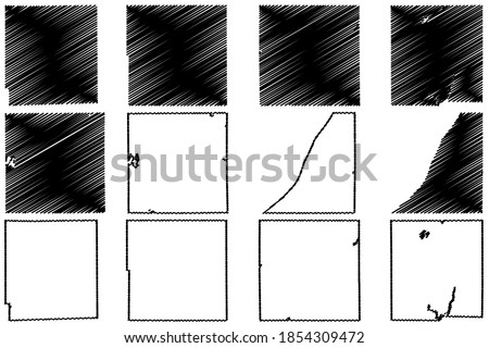 Gratiot, Gladwin, Hillsdale, Eaton, Berrien and Barry County, Michigan (U.S. county, United States of America, USA, U.S., US) map vector illustration, scribble sketch map