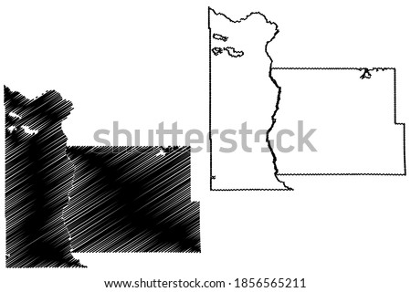 Morrison County, Minnesota (U.S. county, United States of America, USA, U.S., US) map vector illustration, scribble sketch Morrison map