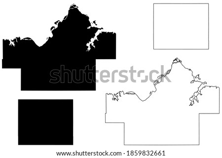 Haskell and Garfield County, Oklahoma State (U.S. county, United States of America, USA, U.S., US) map vector illustration, scribble sketch map