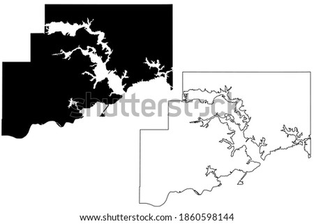 McIntosh County, Oklahoma State (U.S. county, United States of America, USA, U.S., US) map vector illustration, scribble sketch McIntosh map