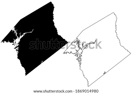 Anderson County, State of South Carolina (U.S. county, United States of America, USA, U.S., US) map vector illustration, scribble sketch Anderson map