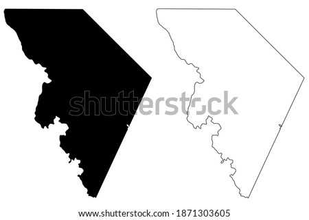 Marlboro County, State of South Carolina (U.S. county, United States of America) map vector illustration, scribble sketch Marlboro map