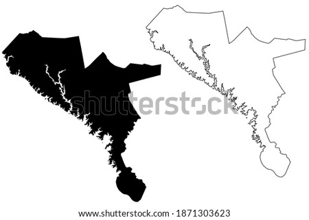 McCormick County, State of South Carolina (U.S. county, United States of America) map vector illustration, scribble sketch McCormick map