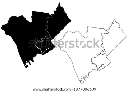 Anderson County, State of Tennessee (U.S. county, United States of America, USA, U.S., US) map vector illustration, scribble sketch Anderson map
