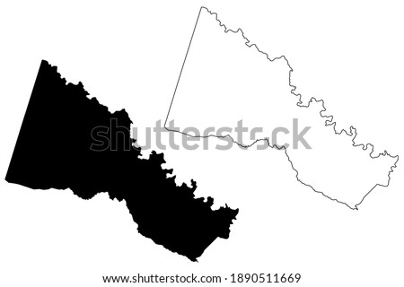 Hanover County, Commonwealth of Virginia (U.S. county, United States of America, USA, U.S., US) map vector illustration, scribble sketch Hanover map