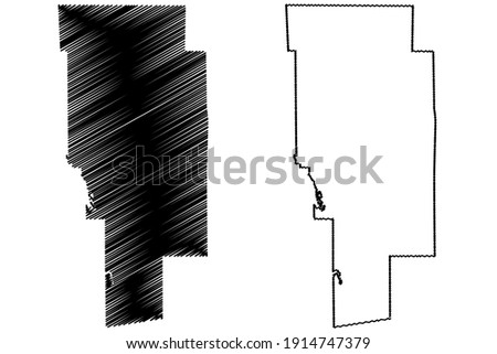 Ashland County, Ohio State (U.S. county, United States of America) map vector illustration, scribble sketch Ashland map