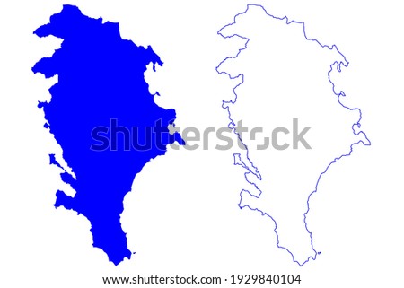Free municipal consortium of Syracuse (Italy, Italian Republic, Sicily region) map vector illustration, scribble sketch Province of Syracuse map
