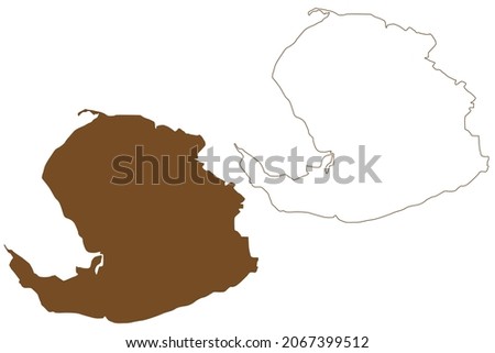 Isla de la Juventud island (Republic of Cuba, Central America) map vector illustration, scribble sketch Isle of Pines map