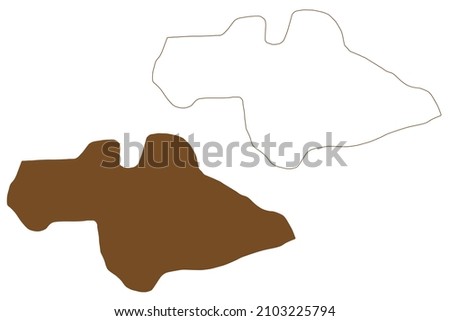 Luigi island (Russia, Russian Federation, Franz Josef Land archipelago) map vector illustration, scribble sketch Ostrov Luidzhi map