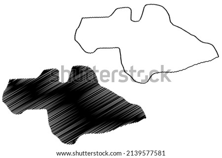 Luigi island (Russia, Russian Federation, Franz Josef Land archipelago) map vector illustration, scribble sketch Ostrov Luidzhi map