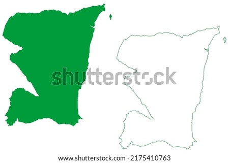 Porto Seguro municipality (Bahia state, Municipalities of Brazil, Federative Republic of Brazil) map vector illustration, scribble sketch Safe Harbor map