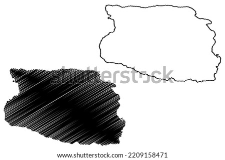 Santa Fe island (Republic of Ecuador, Pacific Ocean, Latin or South America, Galapagos Islands, Archipielago de Colon) map vector illustration, scribble sketch Isla Barrington map