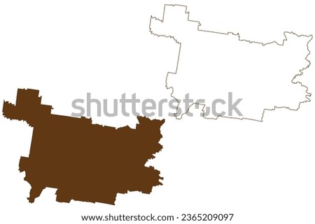 Forbes Shire (Commonwealth of Australia, New South Wales, NSW) map vector illustration, scribble sketch Forbes map