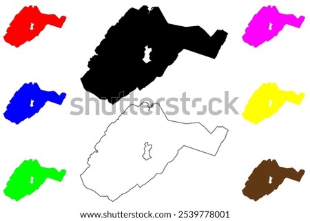 Alleghany County, Commonwealth of Virginia (U.S. county, United States of America, USA, U.S., US) map vector illustration, scribble sketch Alleghany map