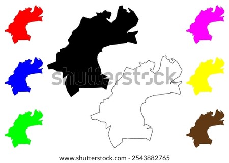 Norton city County, Commonwealth of Virginia (Independent city, U.S. county, United States of America, USA, U.S., US) map vector illustration, scribble sketch Norton map