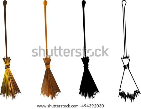 Witch Flying On Broomstick Halloween Character Witch On Broom Clipart Stunning Free Transparent Png Clipart Images Free Download - brooms roblox