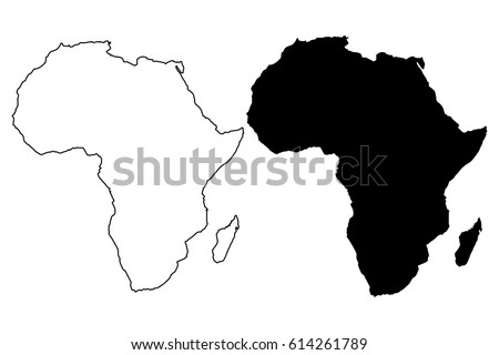 map of africa vector illustration