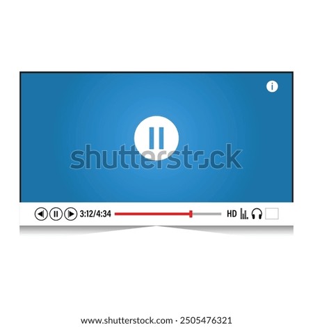 Flat Video player templates Design 