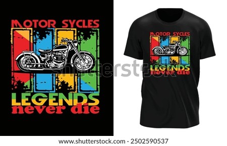 Modern unique t-shirt design for motor sycles