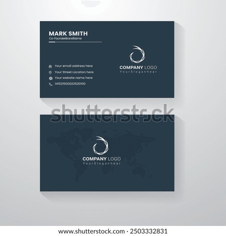 Business card design template, Clean professional business card template, visiting card, business card template.