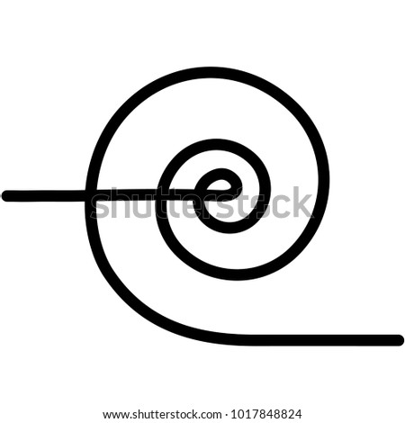 Induction spiral electrical symbol. Induction hob stove ring spiral silhouette.