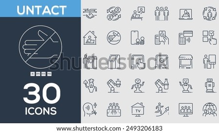 UNTACT icon collection Vector illustrator