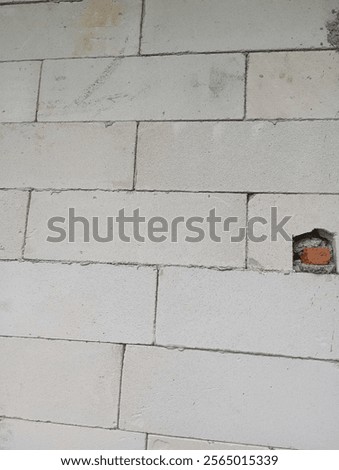 Similar – Image, Stock Photo neatly patched wall