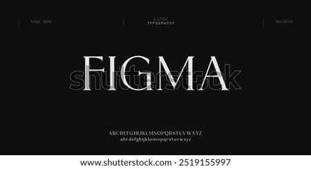 Figma Creative modern technology alphabet fonts. Abstract typography urban sport, techno , fashion, digital, future creative logo font. vector illustration