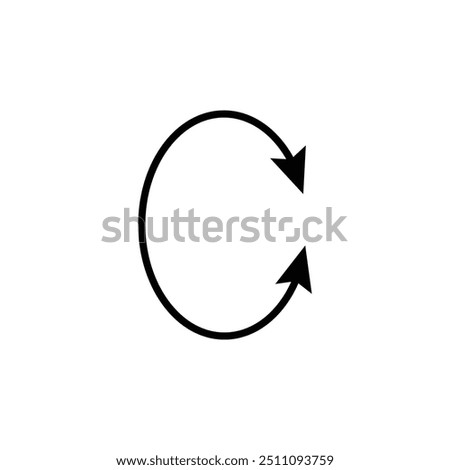 Round circle arrow icon. Simple illustration of round circle arrow vector icon for web design isolated on white background