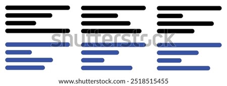 Text align vector icon. Paragraph alignment icon symbol. Align vector illustration on isolated background.