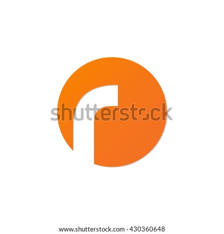 initial letter circle logo r