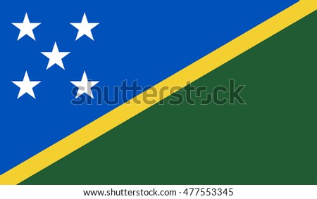 Solomon Islands flag vector illustration
