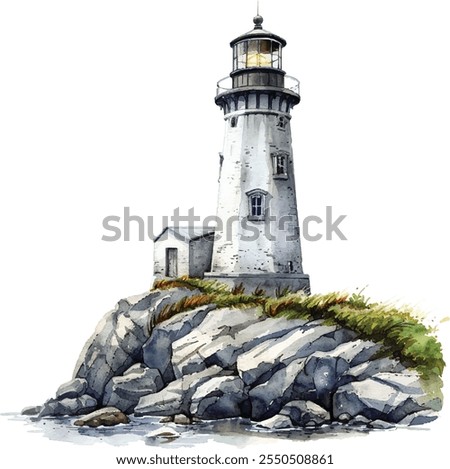 Image, Stock Photo View of the lighthouse and cliffs at Cape St. Vincent at sunset. Continental Europe’s most South-western point, Sagres, Algarve, Portugal.