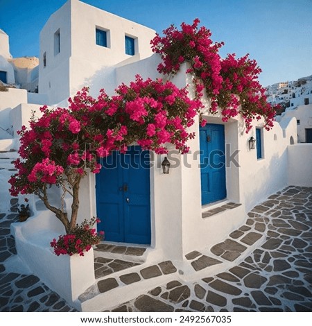 Similar – Image, Stock Photo SANTORINI