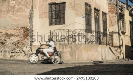 Similar – Foto Bild fahrt auf dem motorrad quer durch den norden griechenlands | roadmovie