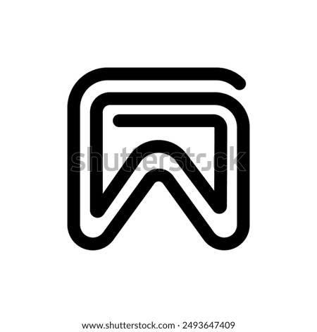 Bookmark outline icon vector on white background